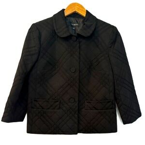 Talbots NWT Black Diamond Pattern Suit Jacket Size 4